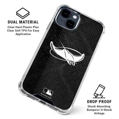 MLB Tampa Bay Rays Dark Wash iPhone 15 Clear Case