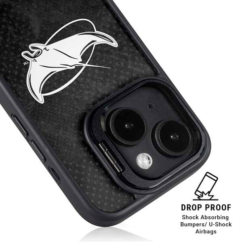 MLB Tampa Bay Rays Dark Wash iPhone 15 Kickstand Case