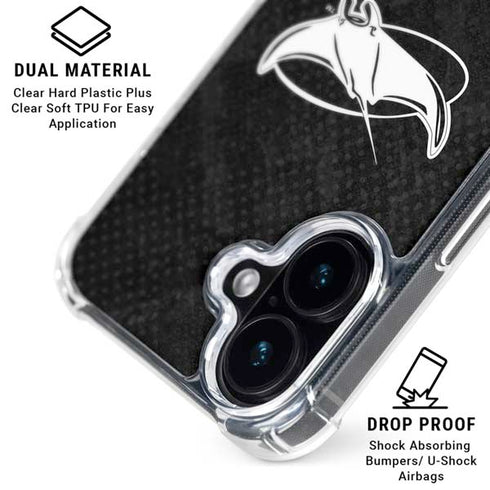 MLB Tampa Bay Rays Dark Wash iPhone 16 Plus Clear Case