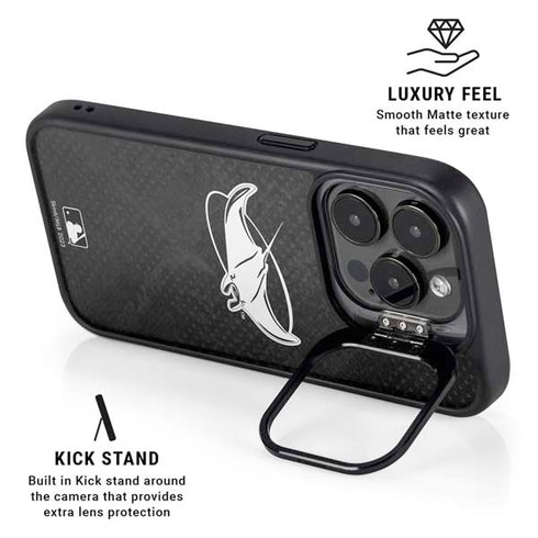 MLB Tampa Bay Rays Dark Wash iPhone 16 Pro Kickstand Case