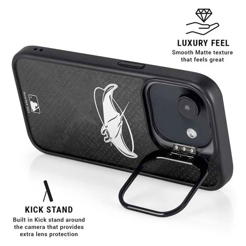 MLB Tampa Bay Rays Dark Wash iPhone 16e Kickstand Case