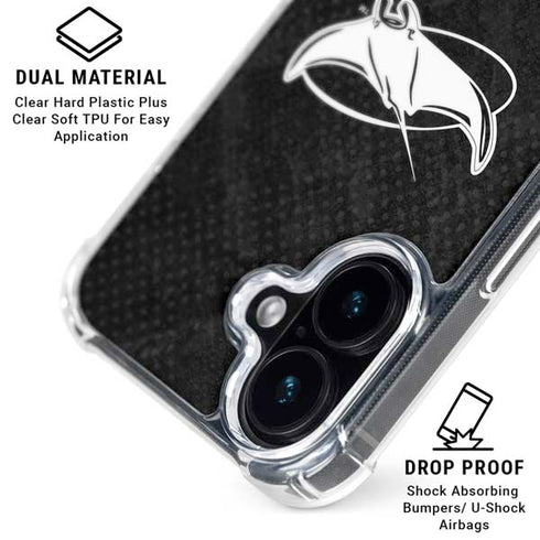 MLB Tampa Bay Rays Dark Wash iPhone 17 Clear Case