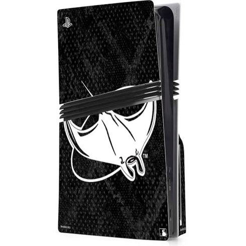 MLB Tampa Bay Rays Dark Wash PS5 Pro Disk Console Skin