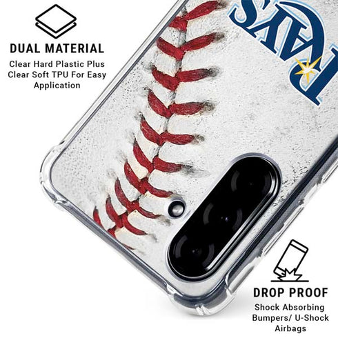 MLB Tampa Bay Rays Game Ball Galaxy A36 5G Clear Case