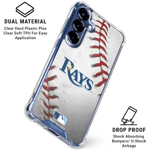 MLB Tampa Bay Rays Game Ball Galaxy S25 Plus Clear Case