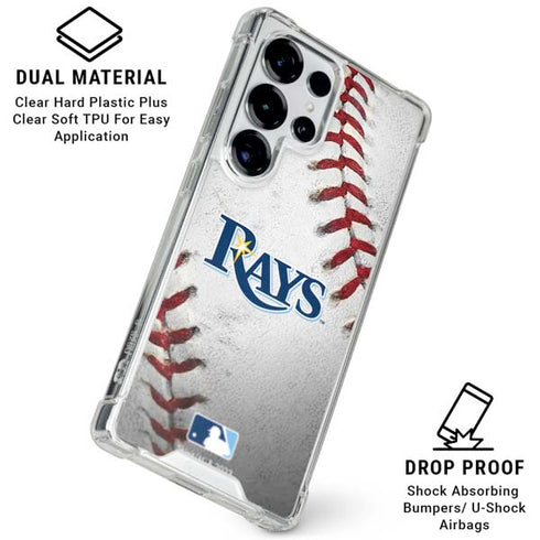 MLB Tampa Bay Rays Game Ball Galaxy S25 Ultra Clear Case