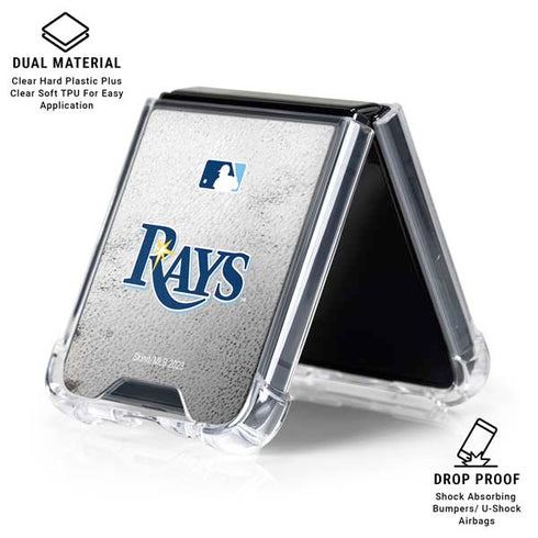 MLB Tampa Bay Rays Game Ball Galaxy Z Flip6 Clear Case