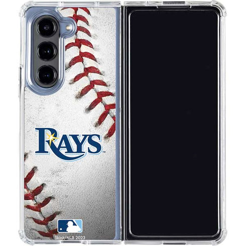 MLB Tampa Bay Rays Game Ball Galaxy Z Fold5 5G Clear Case