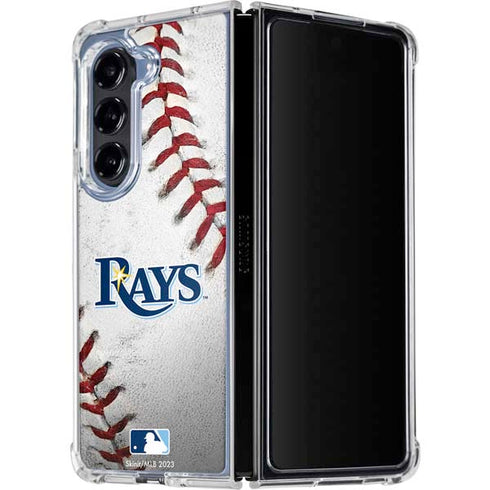 MLB Tampa Bay Rays Game Ball Galaxy Z Fold5 5G Clear Case
