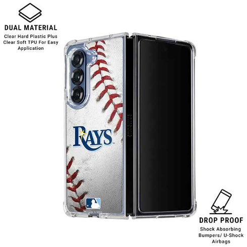MLB Tampa Bay Rays Game Ball Galaxy Z Fold6 Clear Case