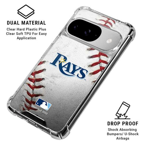 MLB Tampa Bay Rays Game Ball Google Pixel 10 Clear Case