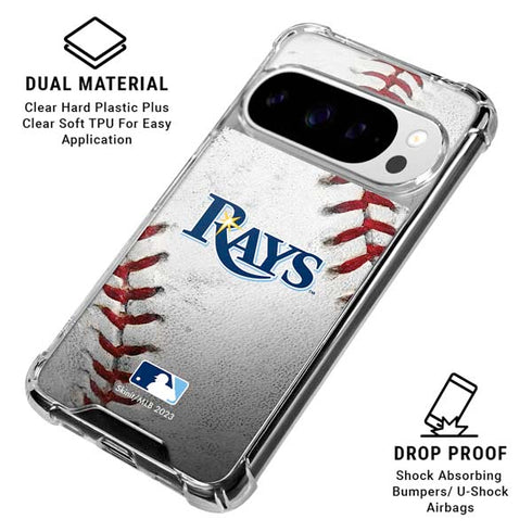 MLB Tampa Bay Rays Game Ball Google Pixel 10 Pro XL Clear Case