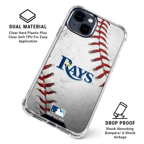 MLB Tampa Bay Rays Game Ball iPhone 15 Clear Case
