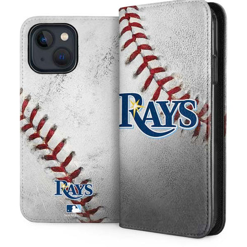 MLB Tampa Bay Rays Game Ball iPhone 15 Plus Folio Case