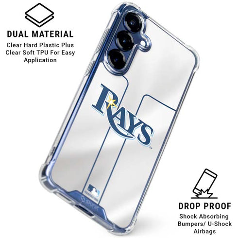 MLB Tampa Bay Rays Home Jersey Galaxy S25 Clear Case