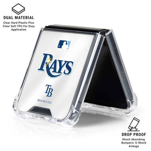 MLB Tampa Bay Rays Home Jersey Galaxy Z Flip6 Clear Case