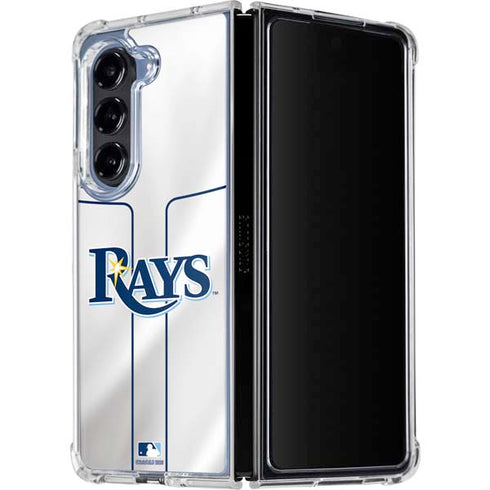MLB Tampa Bay Rays Home Jersey Galaxy Z Fold5 5G Clear Case