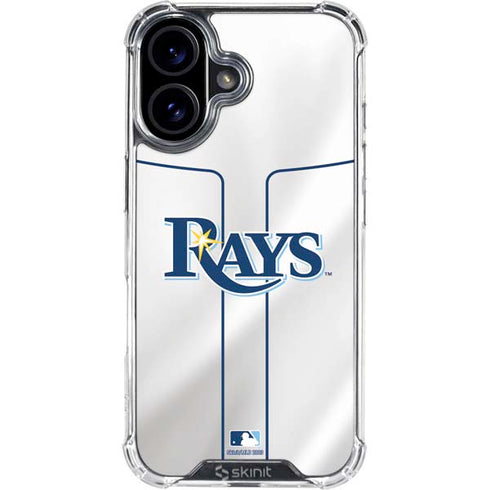 MLB Tampa Bay Rays Home Jersey iPhone 16 Plus Clear Case