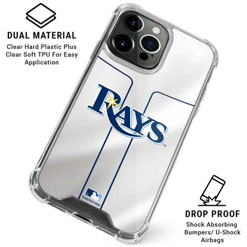 MLB Tampa Bay Rays Home Jersey iPhone 16 Pro Max Clear Case