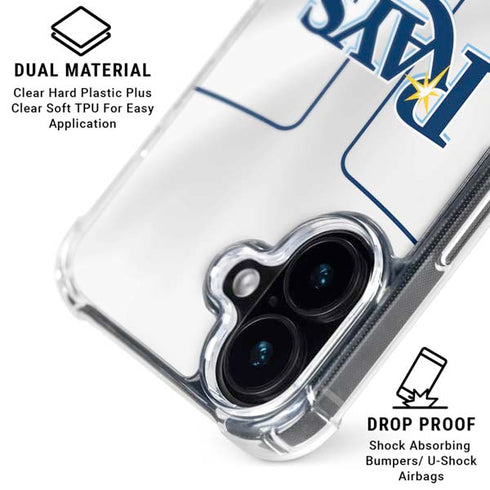 MLB Tampa Bay Rays Home Jersey iPhone 17 Clear Case