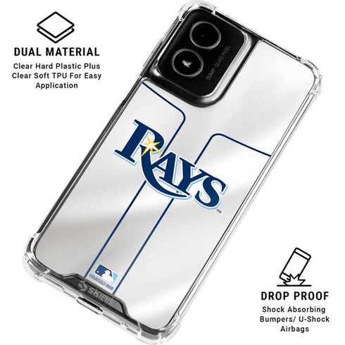 MLB Tampa Bay Rays Home Jersey Moto G Power 5G (2024) Clear Case