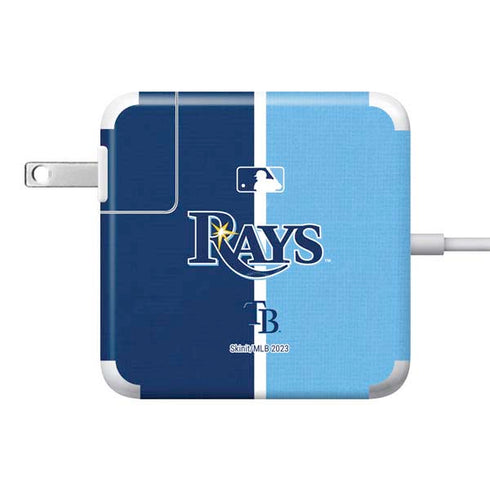 MLB Tampa Bay Rays Split 85W Power Adapter (15 and 17 inch MacBook Pro Charger) Skin