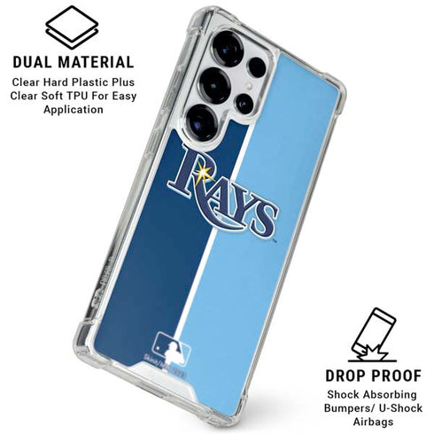 MLB Tampa Bay Rays Split Galaxy S26 Ultra Clear Case