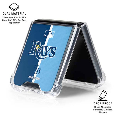 MLB Tampa Bay Rays Split Galaxy Z Flip7 Clear Case
