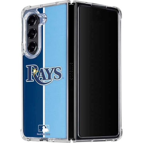 MLB Tampa Bay Rays Split Galaxy Z Fold5 5G Clear Case
