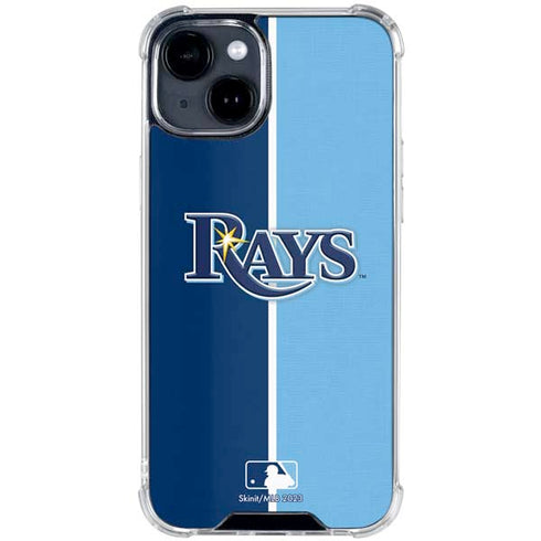 MLB Tampa Bay Rays Split iPhone 15 Clear Case