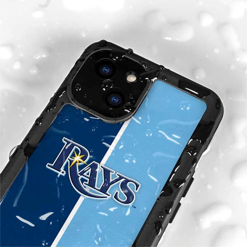 MLB Tampa Bay Rays Split iPhone 15 Plus Waterproof Case