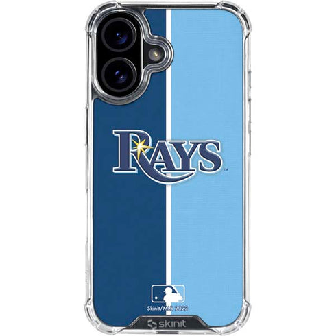 MLB Tampa Bay Rays Split iPhone 16 Clear Case