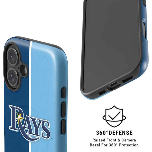 MLB Tampa Bay Rays Split iPhone 16 Plus Magsafe Impact Case