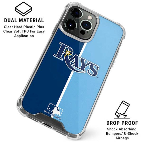 MLB Tampa Bay Rays Split iPhone 16 Pro Clear Case