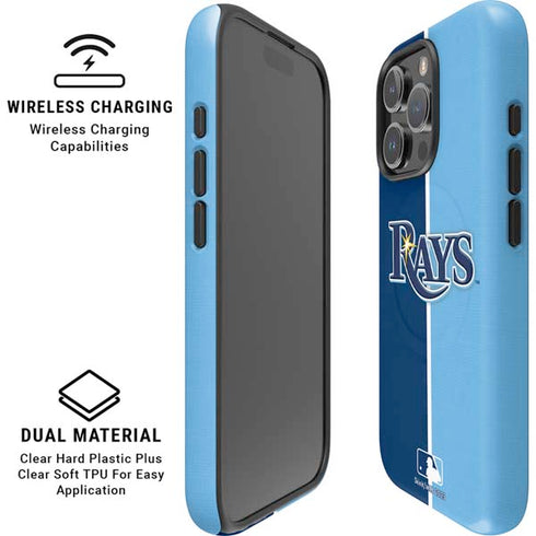 MLB Tampa Bay Rays Split iPhone 16 Pro Magsafe Impact Case