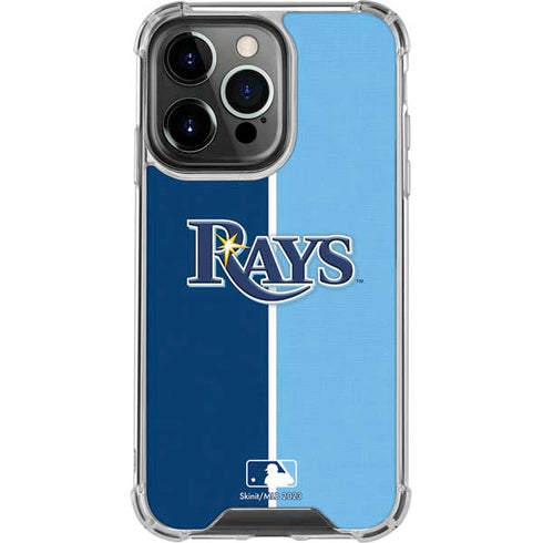 MLB Tampa Bay Rays Split iPhone 16 Pro Max Clear Case