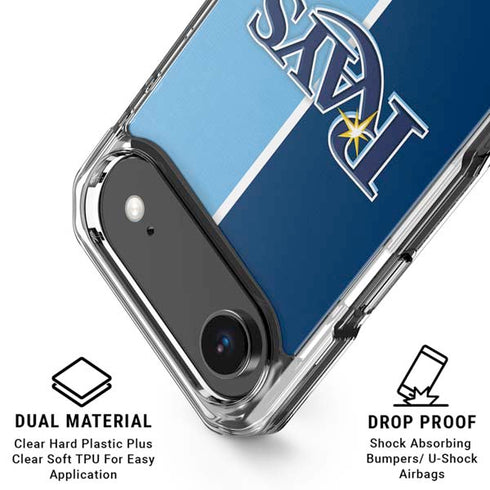 MLB Tampa Bay Rays Split iPhone 17 Air Clear Case