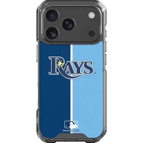 MLB Tampa Bay Rays Split iPhone 17 Pro Clear Case