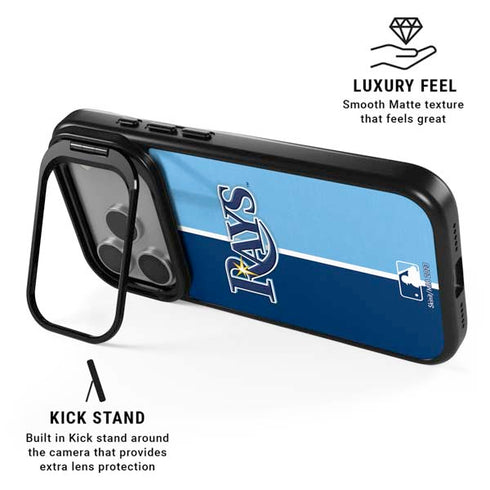 MLB Tampa Bay Rays Split iPhone 17 Pro Kickstand Case