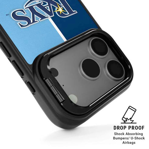 MLB Tampa Bay Rays Split iPhone 17 Pro Max Kickstand Case