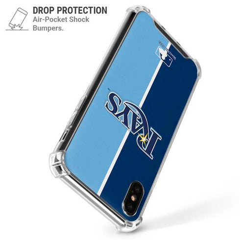 MLB Tampa Bay Rays Split iPhone X/XS Clear Case