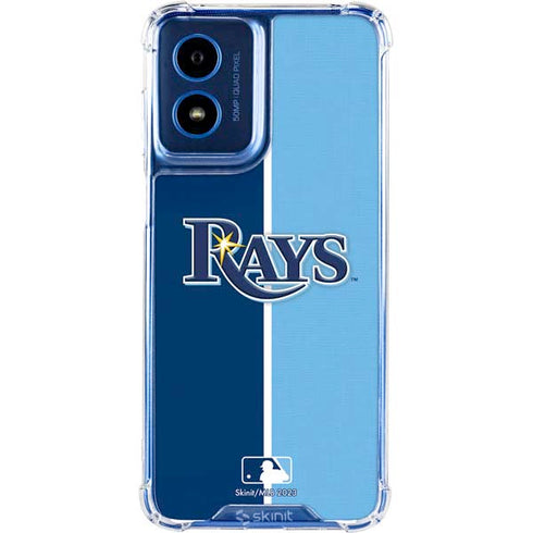 MLB Tampa Bay Rays Split Moto G Play 4G (2024) Clear Case