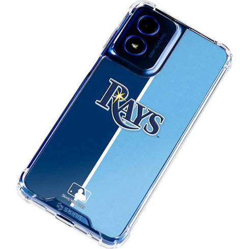MLB Tampa Bay Rays Split Moto G Play 4G (2024) Clear Case