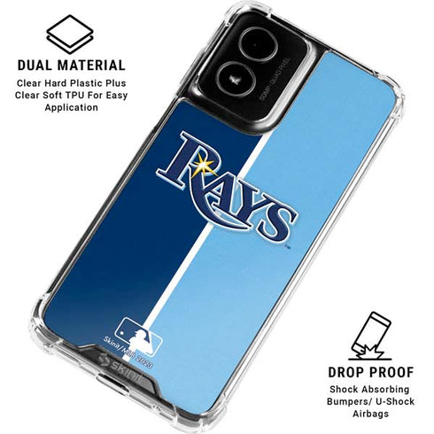 MLB Tampa Bay Rays Split Moto G Power 5G (2024) Clear Case