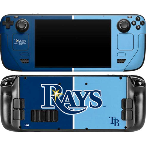 MLB Tampa Bay Rays Split Steam Deck Handheld Gaming Computer OLED Skin