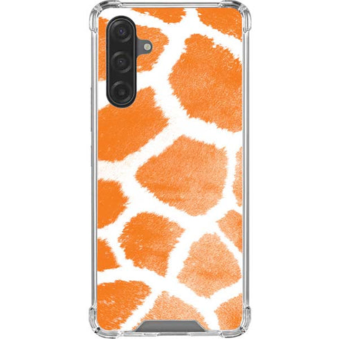 Tangerine Safari Animal Print Color Pop Galaxy A17 Clear Case
