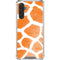 Tangerine Safari Animal Print Color Pop Galaxy A17 Clear Case