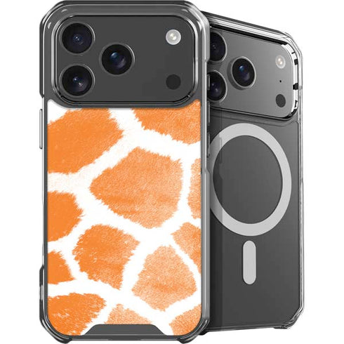 Tangerine Safari Animal Print Color Pop iPhone 18 Pro MagSafe Case