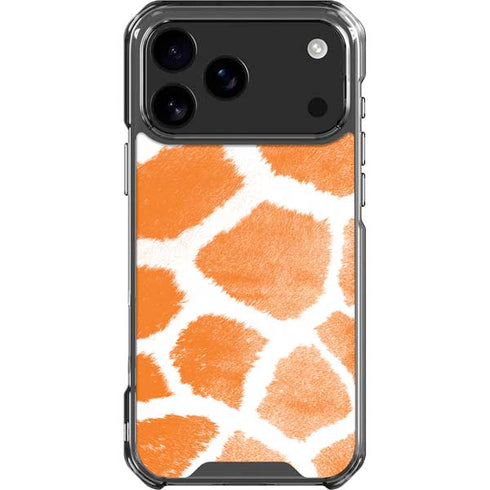 Tangerine Safari Animal Print Color Pop iPhone 18 Pro Max Clear Case