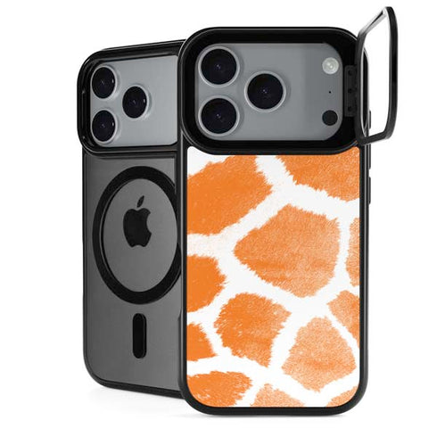 Tangerine Safari Animal Print Color Pop iPhone 18 Pro Max Kickstand Case